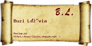 Buzi Lívia névjegykártya